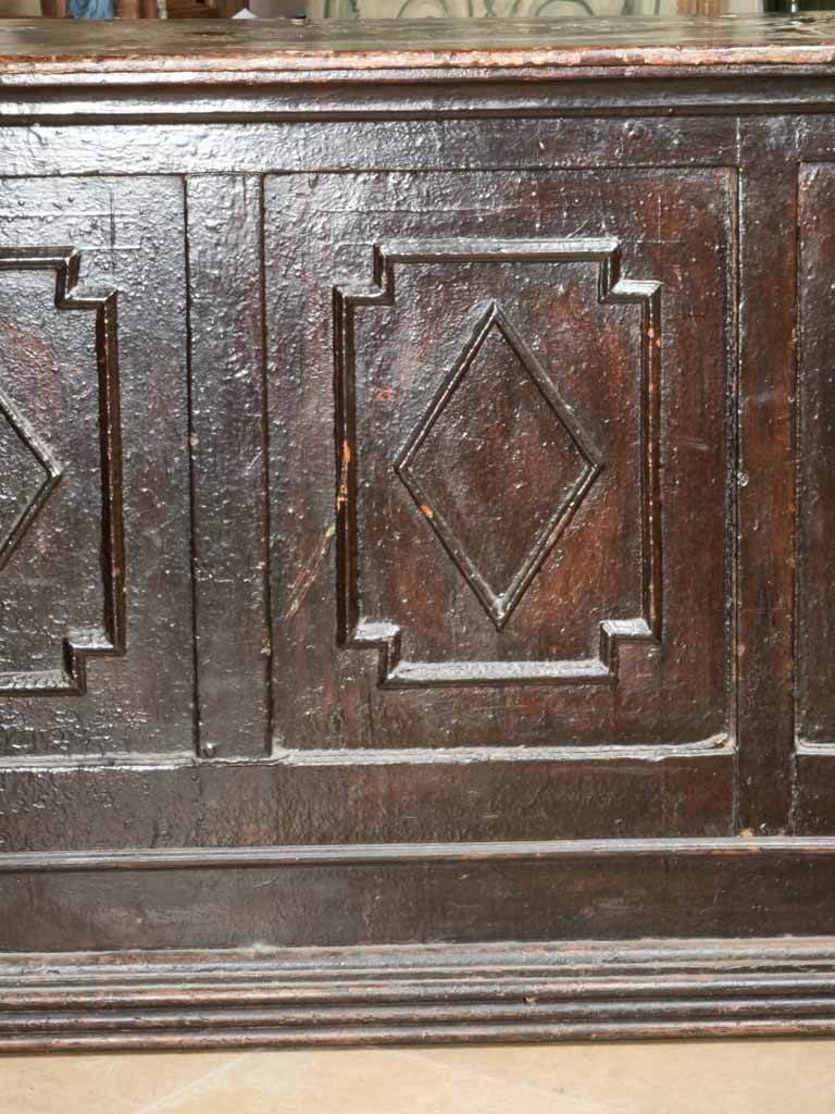 Late 19th Century Walnut-Finished Pine Store Counter with Coin Slot Detail - 57"