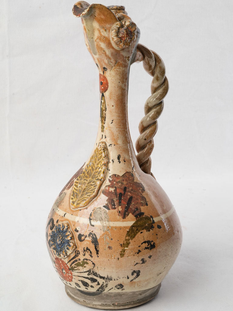 Rare vintage Ottoman earthenware ewer