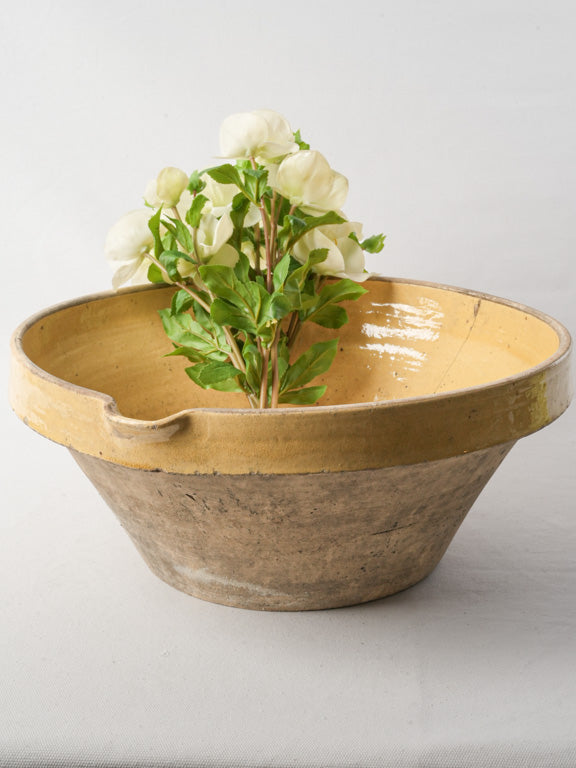 Antique French terracotta serving dish  