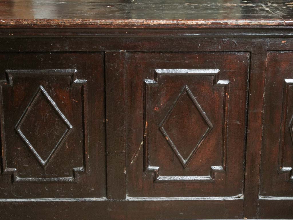 Late 19th Century Walnut-Finished Pine Store Counter with Coin Slot Detail - 57"