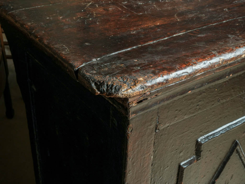 Late 19th Century Walnut-Finished Pine Store Counter with Coin Slot Detail - 57"