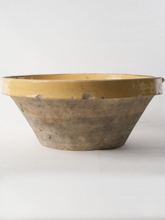 Aged traditional French clay bowl  