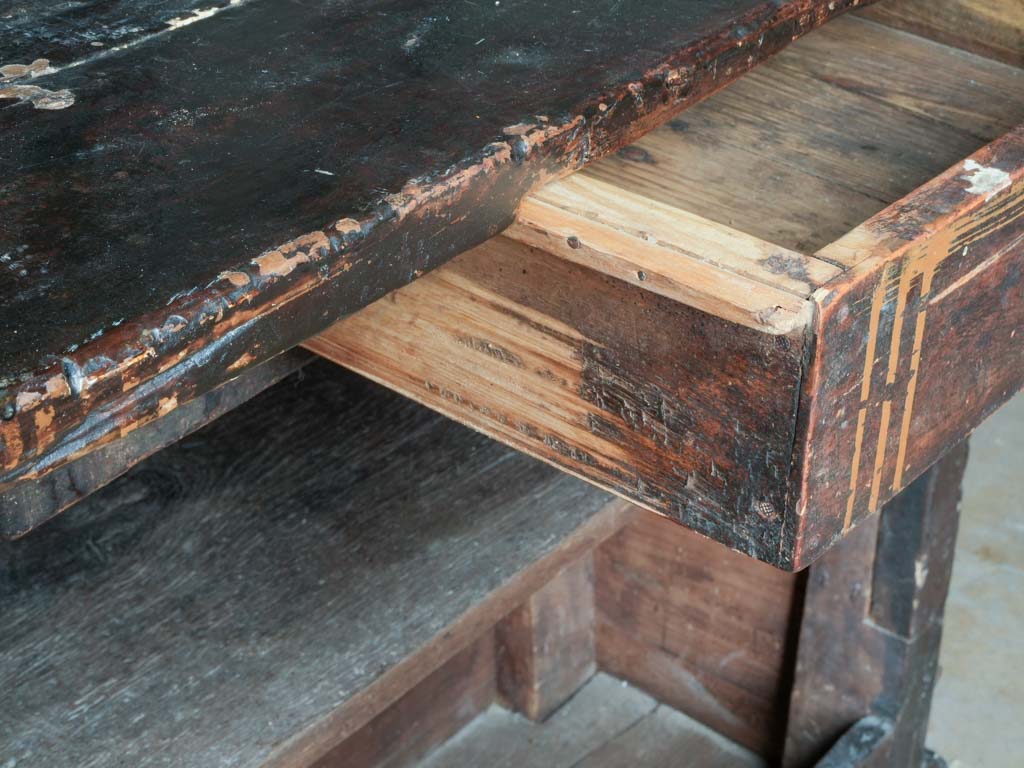Late 19th Century Walnut-Finished Pine Store Counter with Coin Slot Detail - 57"