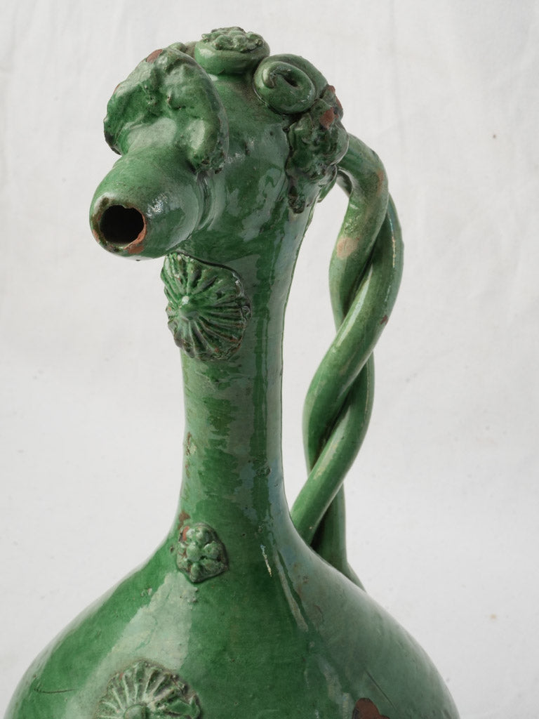 Intricately designed earthenware pitchers  