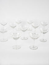 Set of 10 antique French Champagne coupes