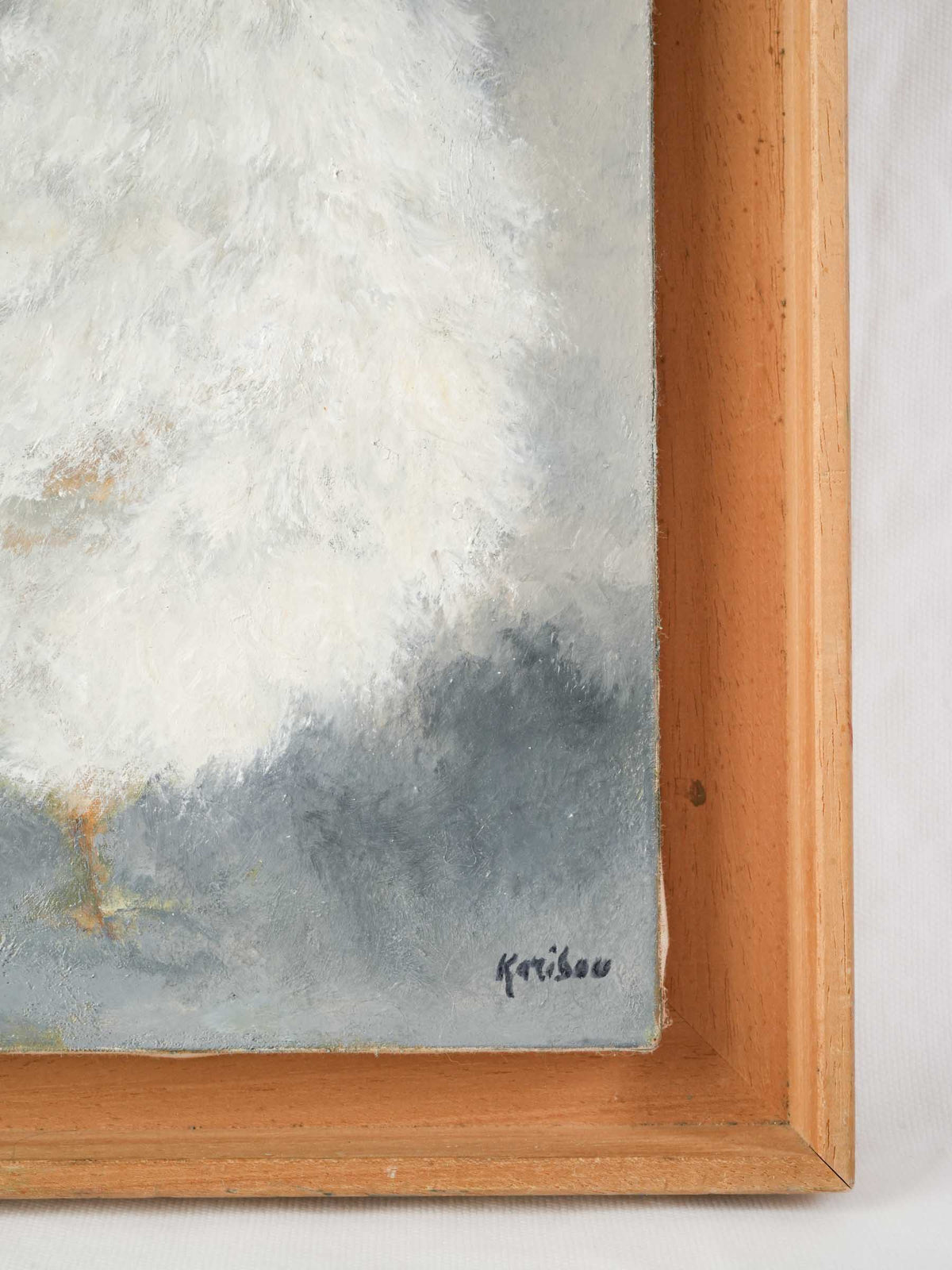 Contemporary Oil Painting of a White Hen by Karibou - 20¾" x 13¾"