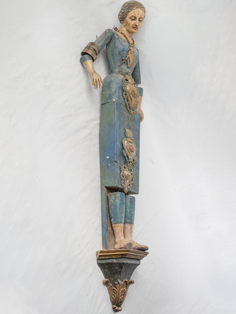 Aged 18th-century processional sculpture