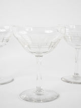 Set of 10 antique French Champagne coupes