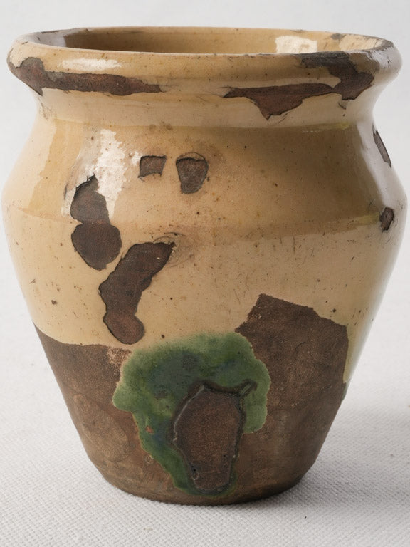 Rustic glazed ceramic pot