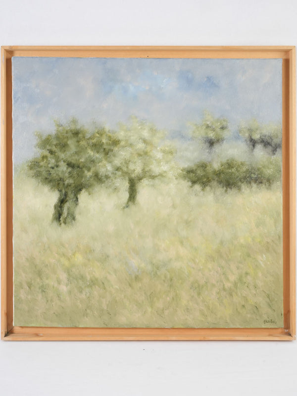 Contemporary olive trees landscape painting