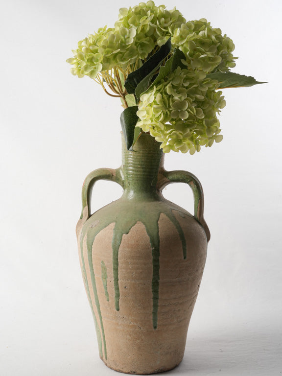 Vintage green-glazed pottery