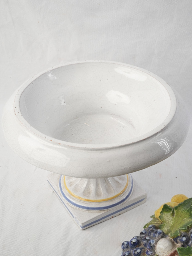 Large Italian Majolica Covered Urn by Ezio Ceccarelli c. 1900 - 13" x 17"