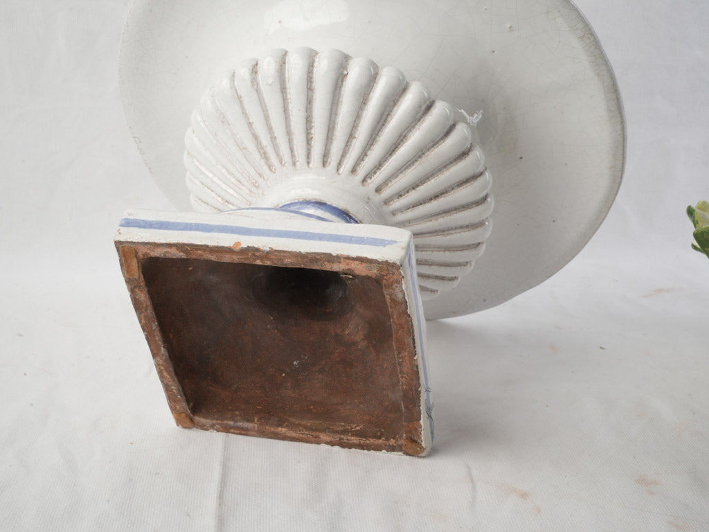 Large Italian Majolica Covered Urn by Ezio Ceccarelli c. 1900 - 13" x 17"