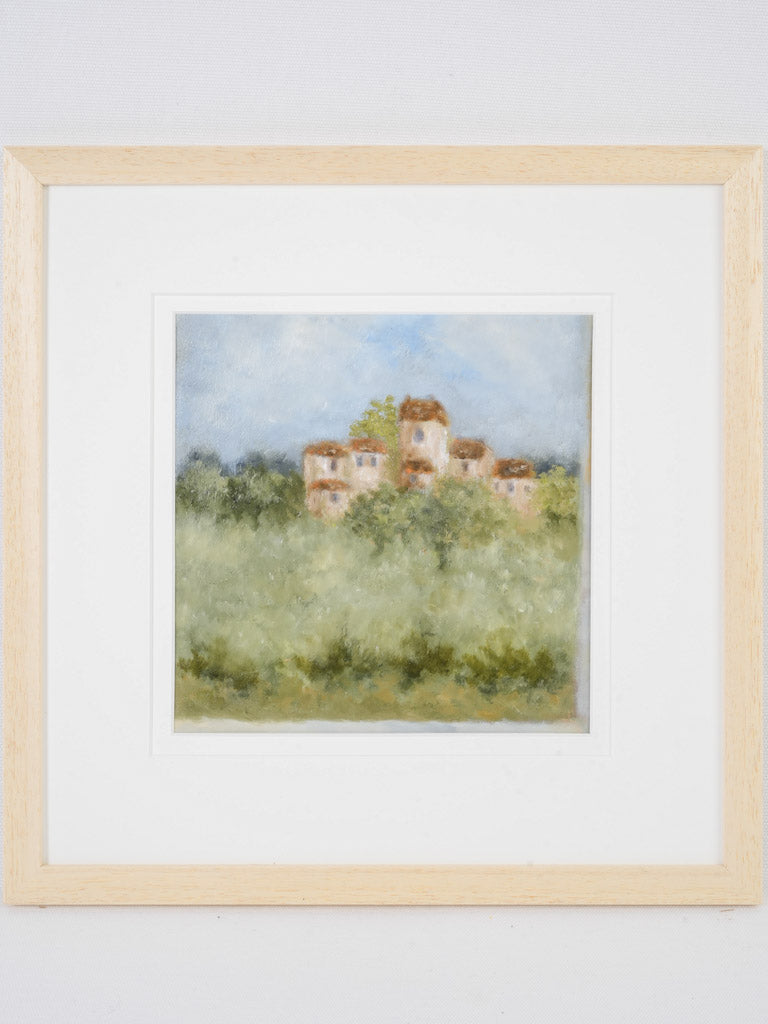 Rustic French village houses oil painting