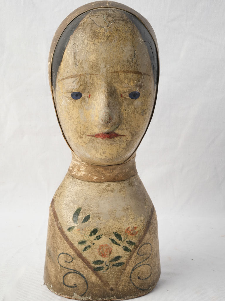 Serene sculptural folk art form