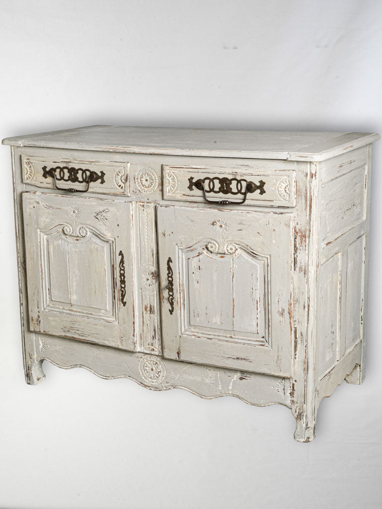 Late 19th Century French Buffet w/ Cream-Colored Patina
