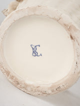 RESERVED GG Pair of Italian floral bouquet ornaments - cream 10¼"