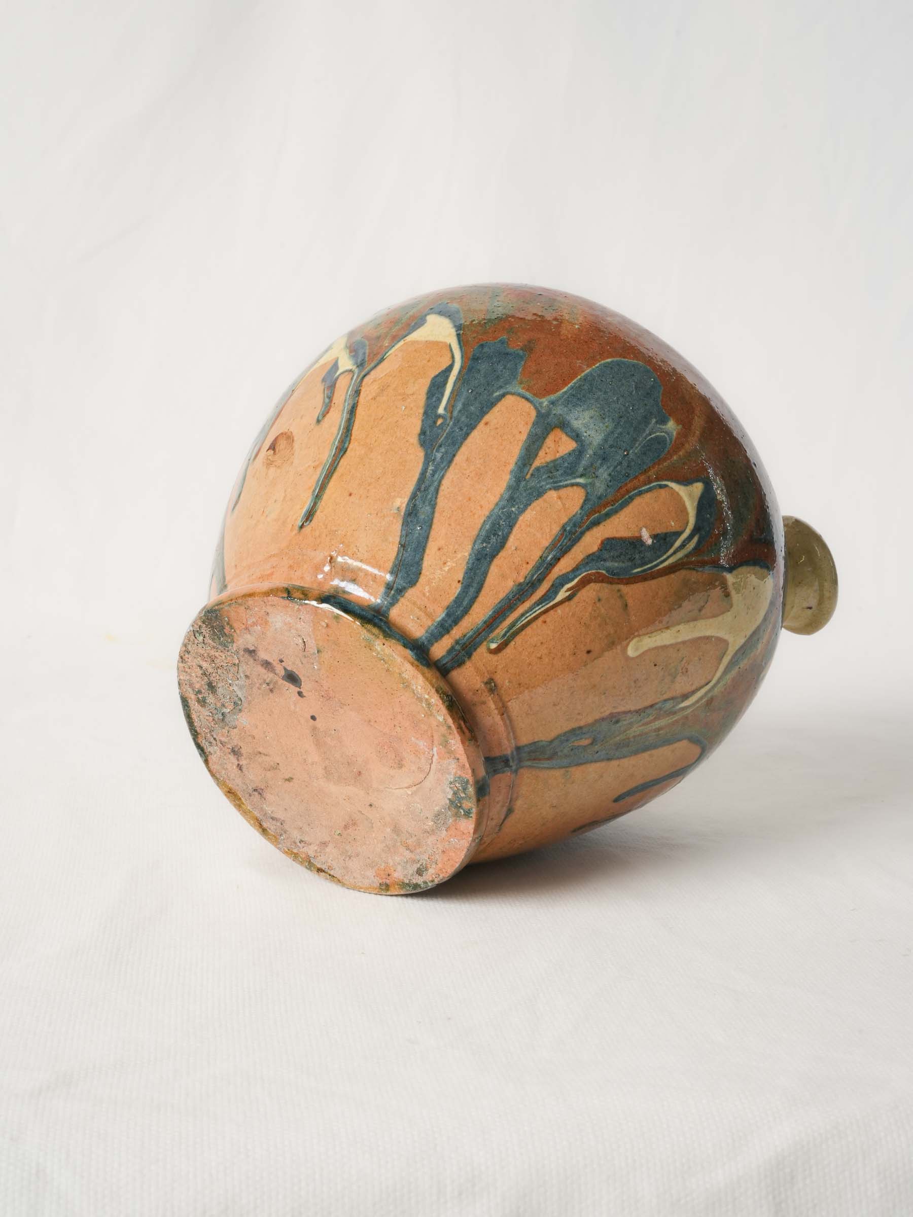 Late 19th century Languedoc double spouted Kanti pitcher in terracotta - 9½"