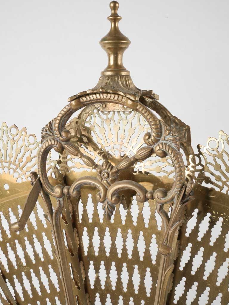 Decorative brass fan firescreen collectible