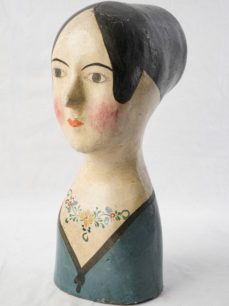 Timeworn antique milliner's head  