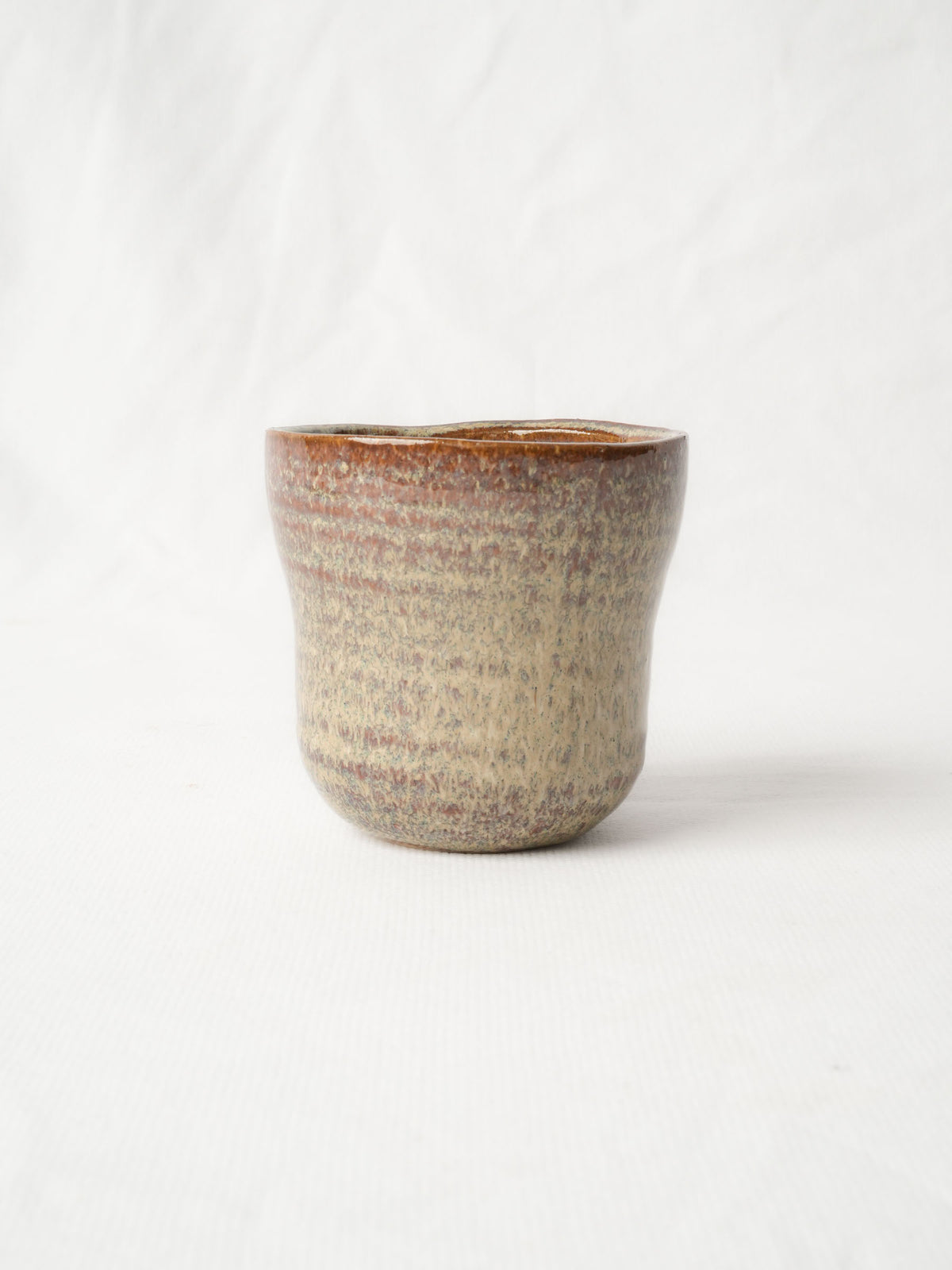 Handmade Espresso Cup with Ocher Glaze