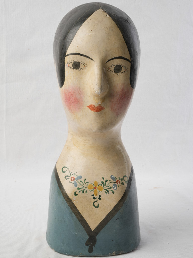 Charming papier mâché head form  