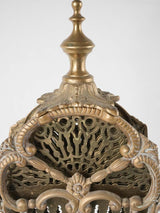 19th century fan fire screen 23¾" x 33½"