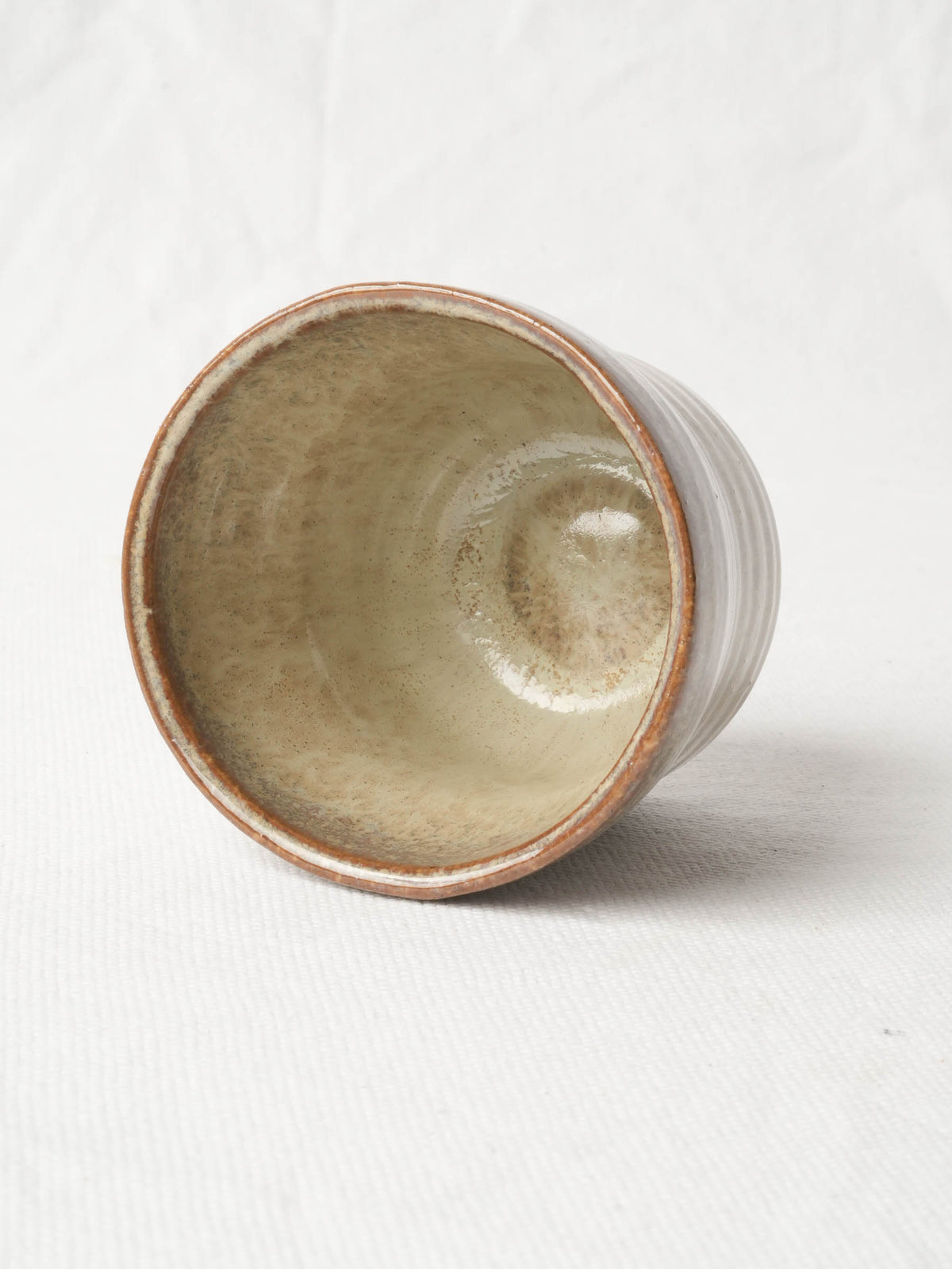 Handmade Espresso Cup with Ocher Glaze