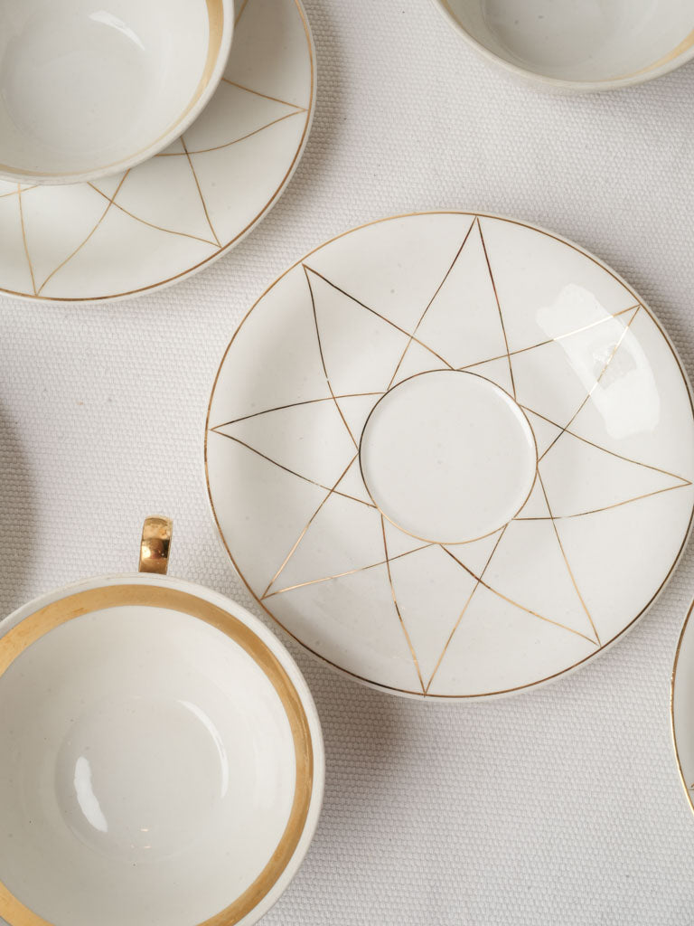 Chic Limoges Coffee Service for Twelve by Jean Pouyat Circa 1930