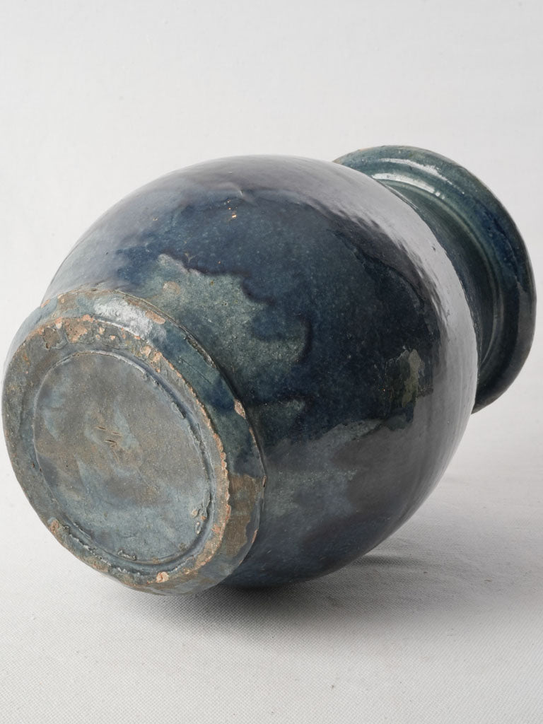 Rare 19th-Century French Blue-Glazed Pot - 10¼"
