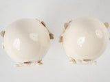 Decorative pair of egg ornaments - cream 9¾"