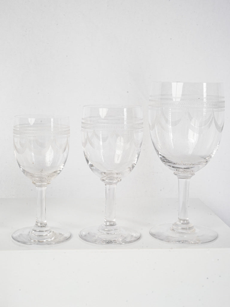 Handcrafted Belle Époque Glassware Service  
