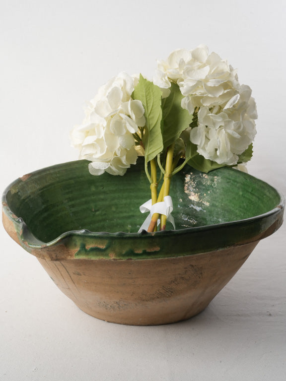 Vintage Mediterranean terracotta Tian bowl  