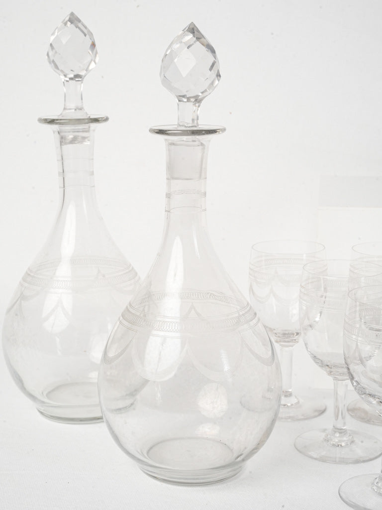 Artisanal Crystal Decanter with Stopper  