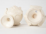 Decorative pair of egg ornaments - cream 9¾"