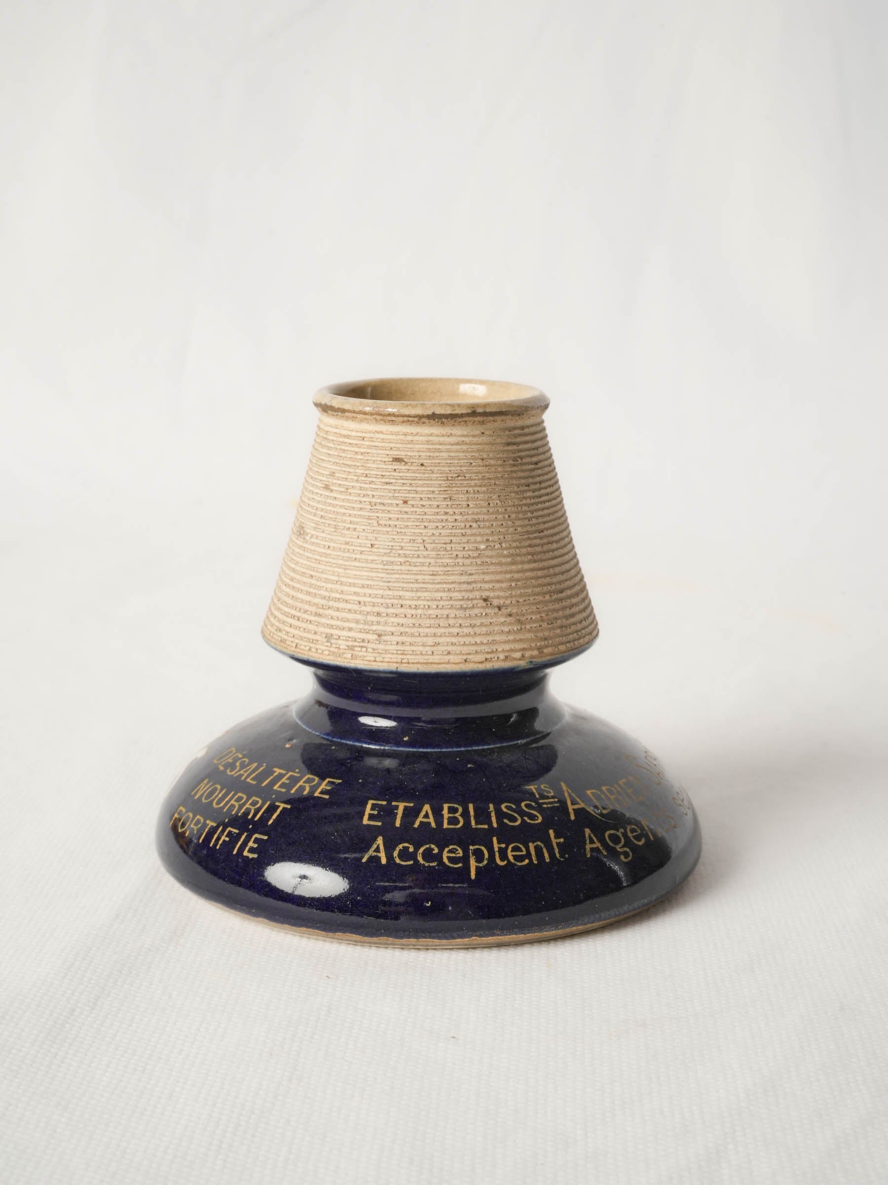 Antique French Le Bacchus advertising match striker - cobalt blue
