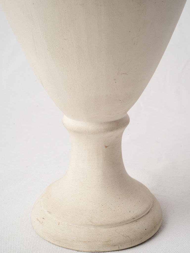 French Mid-20th Century Terracotta Ewer Vase w/ Gilt Serpent Handle - 22"