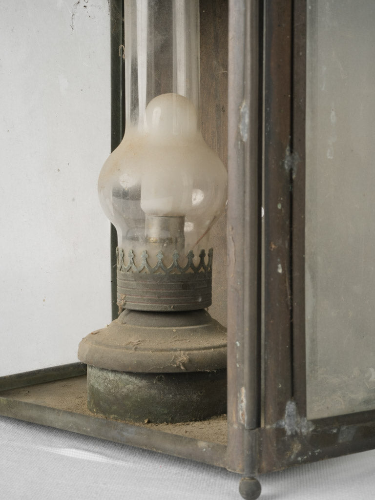 Unique aged zinc exterior lanterns