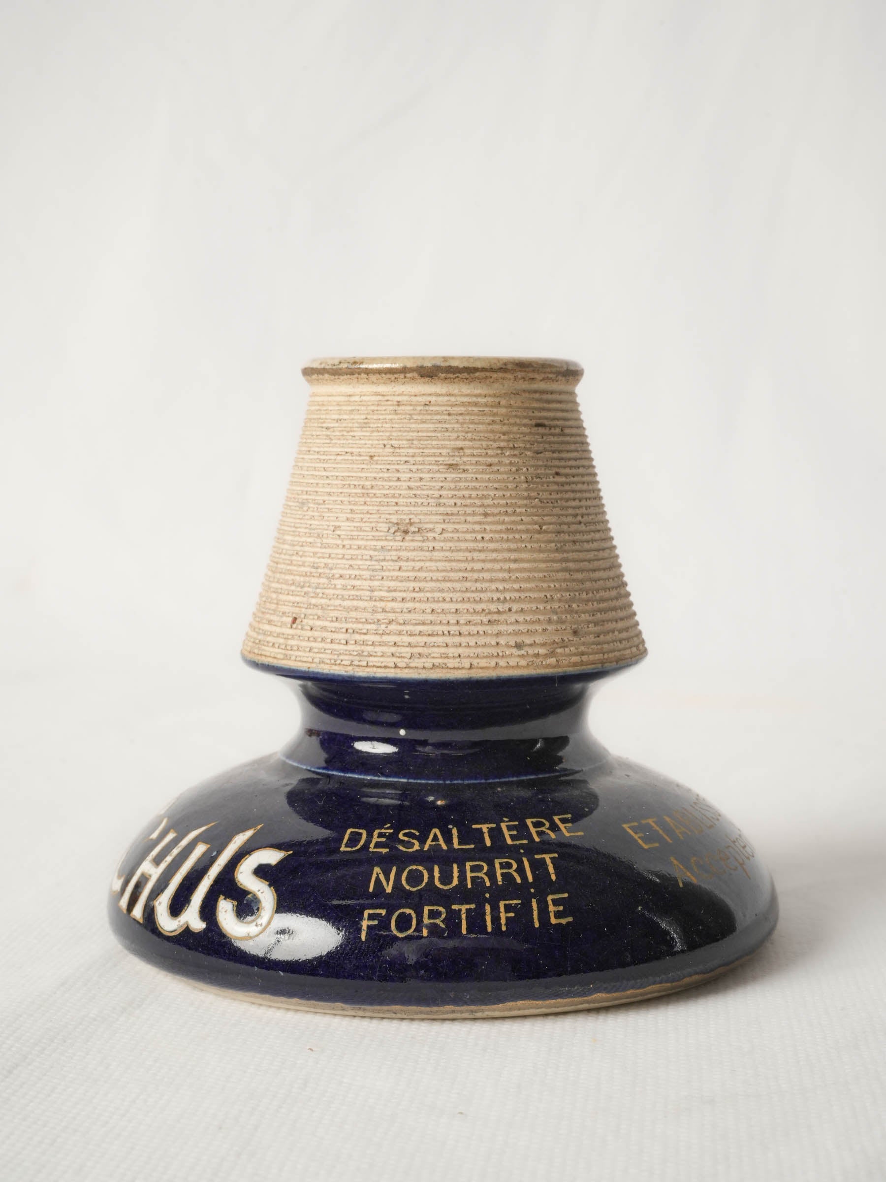 Antique French Le Bacchus advertising match striker - cobalt blue