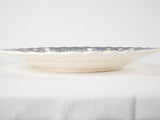 Large round vintage platter w/ birds - blue and pink 16½"