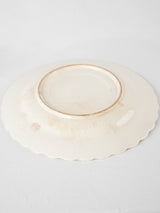Large round vintage platter w/ birds - blue and pink 16½"