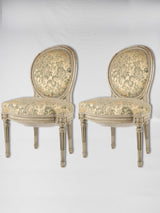 Antique French Louis XVI-style medallion chairs