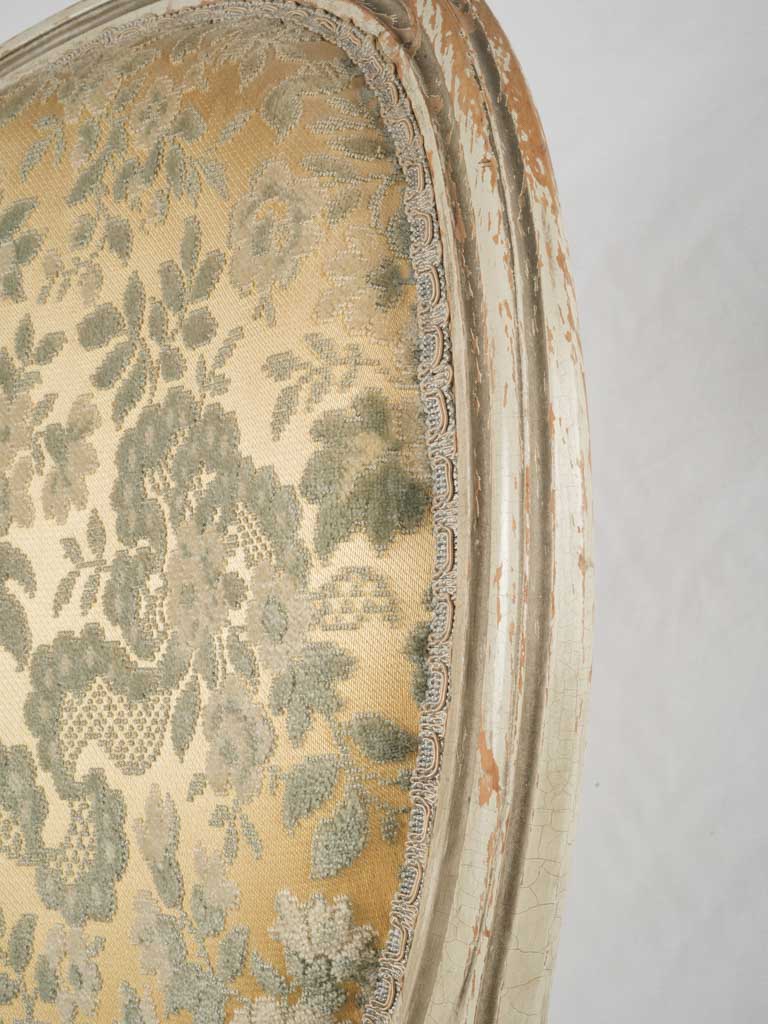 Delicate cream velvet Louis XVI-style chairs