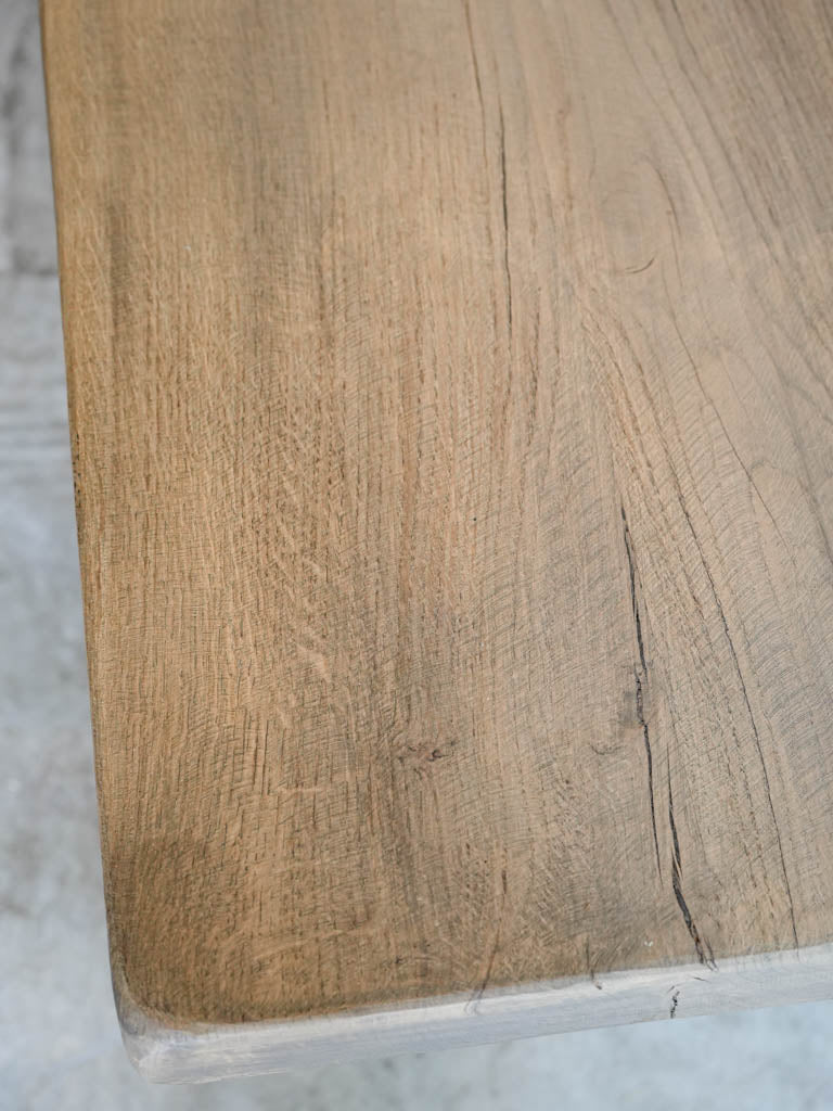 1960s French Monastery-Style Oak Dining Table w/ Gray Patina - 98"