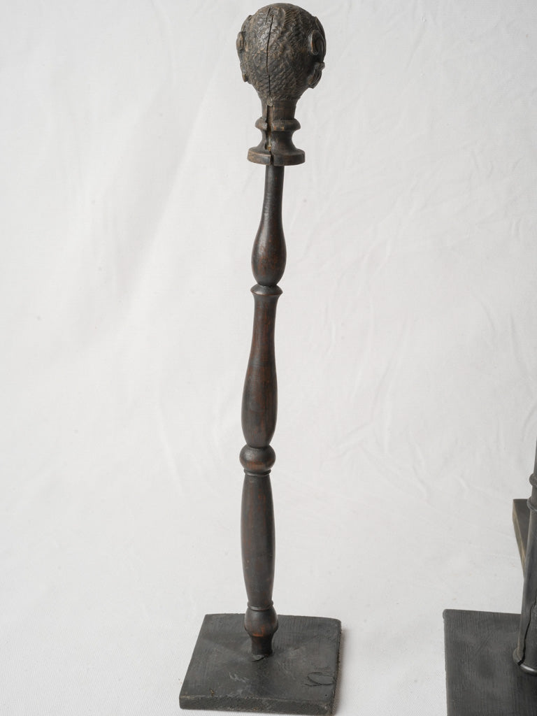 Set of 5 Decorative French Hat Stands Created from Salvaged Elements - 27½"