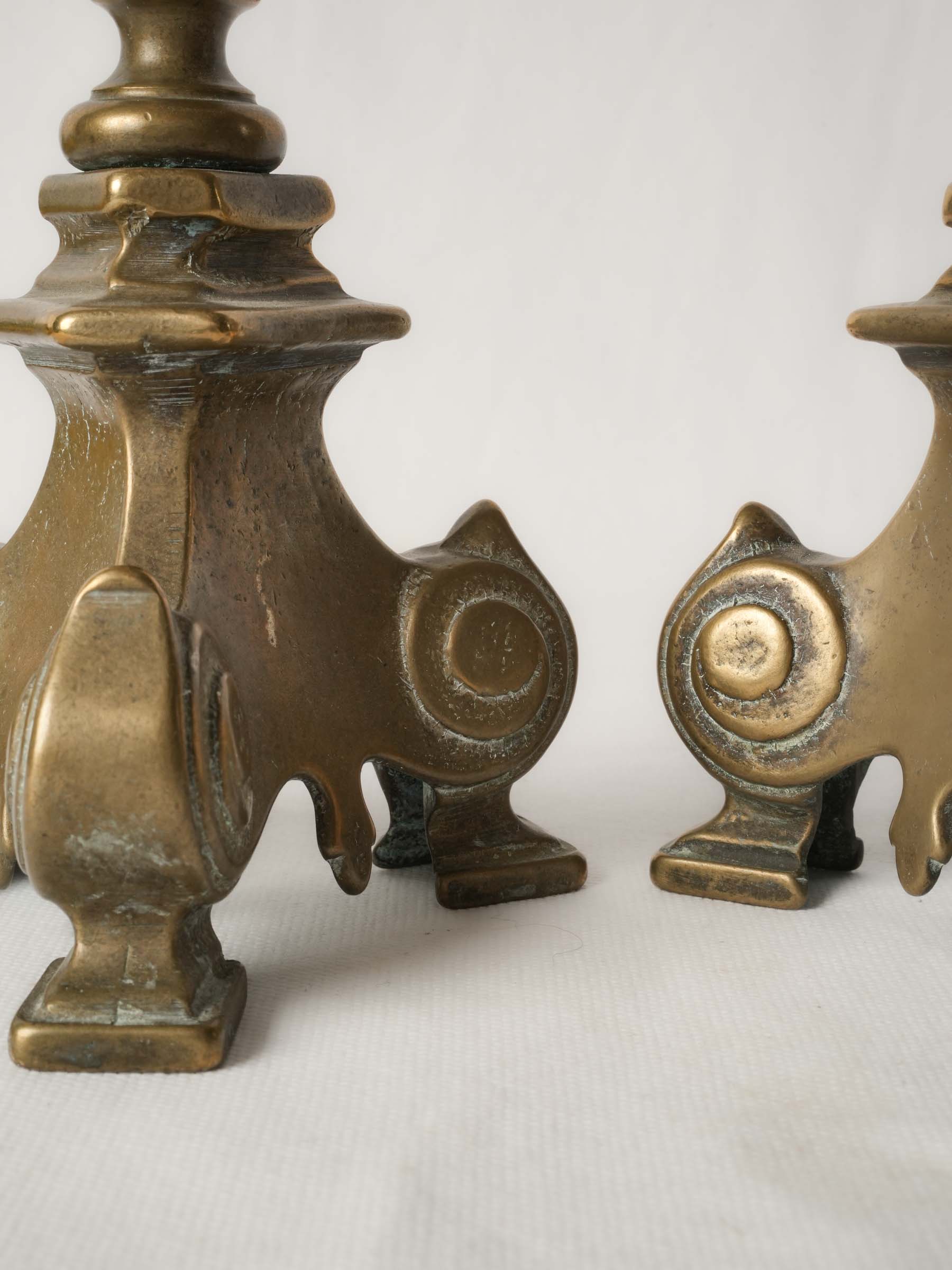 Pair of 19th century Napoleon III bronze candlesticks - 15¼"