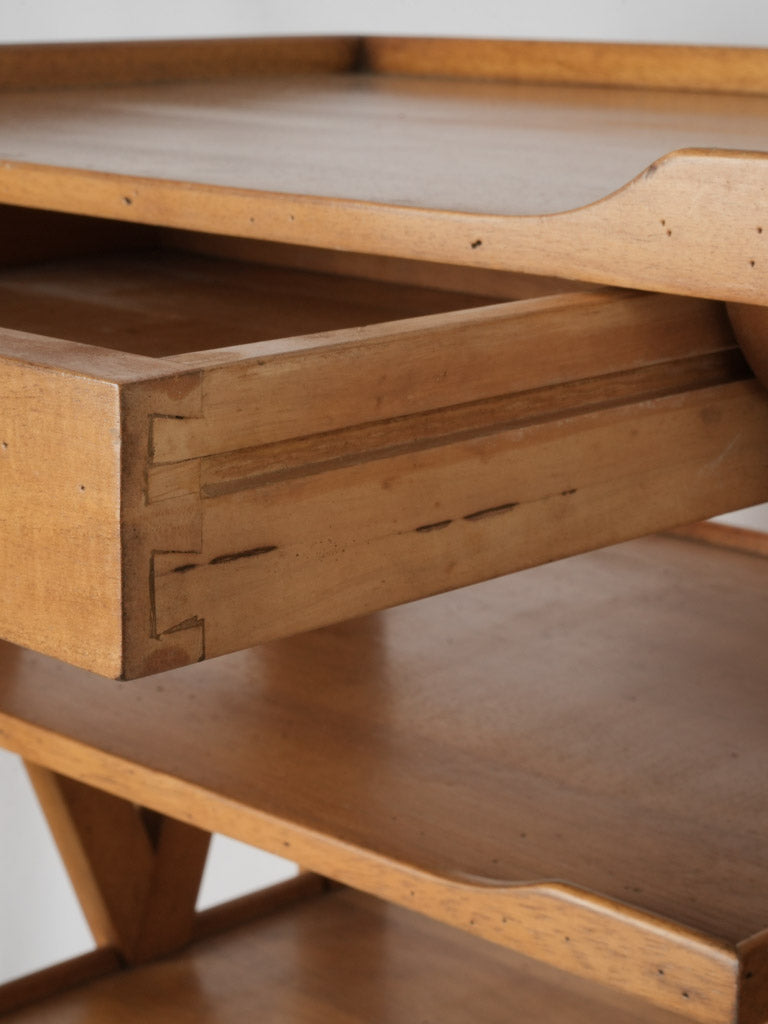 Elegant French lemon wood side tables