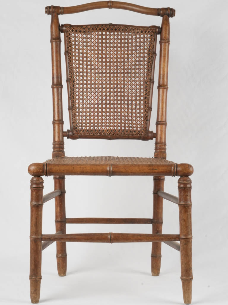 Charming Napoleon III-era rattan seat