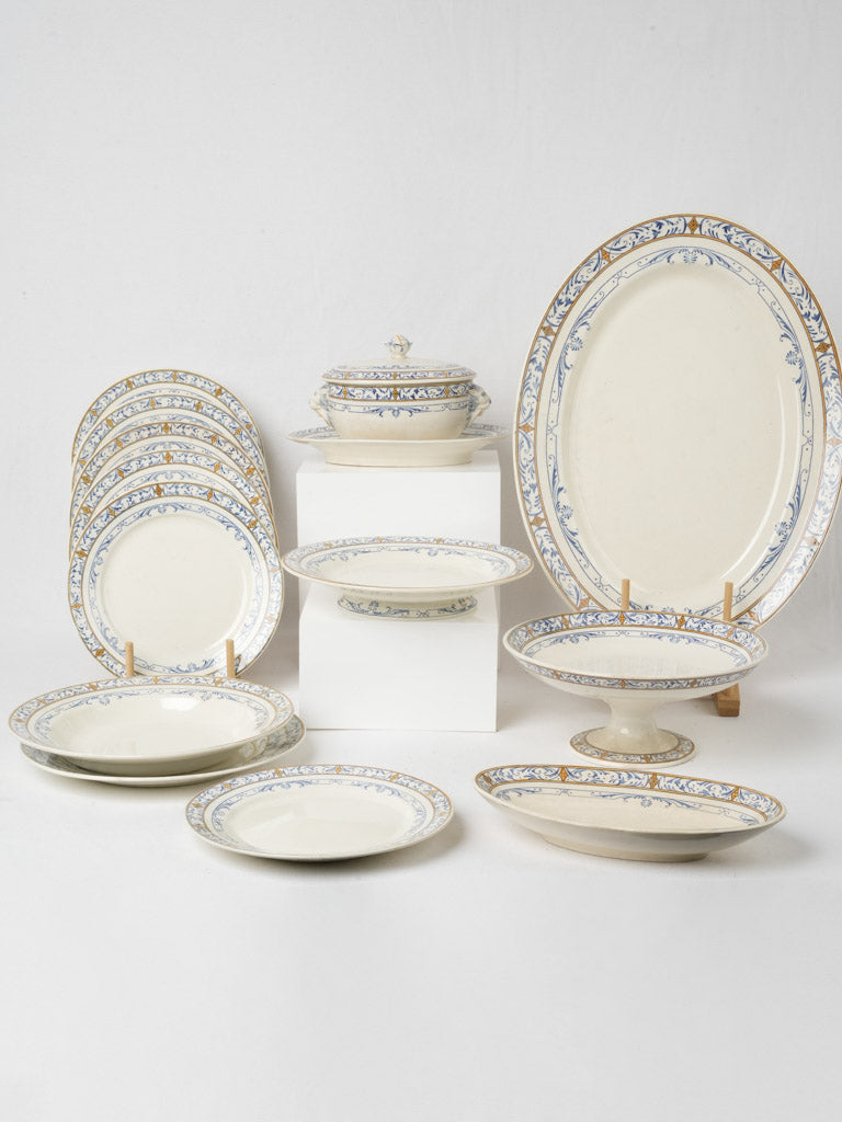Antique elegant plates dinnerware