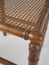 Elegant bamboo-style wood-and-rattan chair